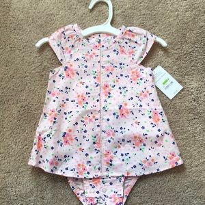 NEVER WORN 12 month girl pink dress.